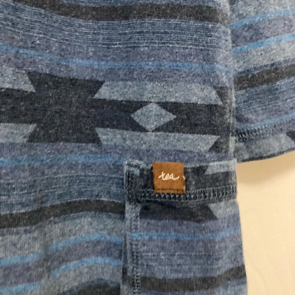 *Tea Collection Blue Southwest Print Long Sleeve Footless 1pc Sz 9-12M Romper #X